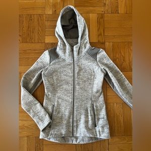Athleta Full Zip Grey Fleece Lined Jacket